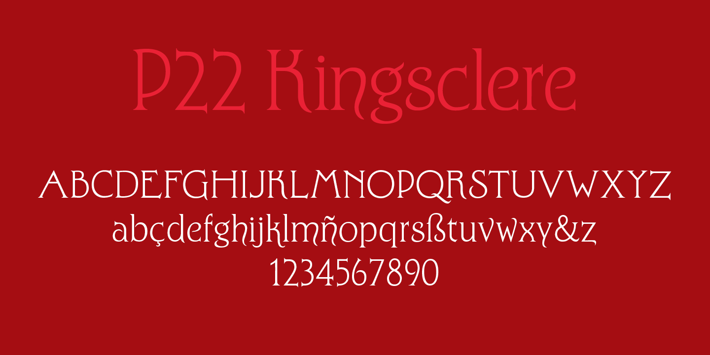 Przykładowa czcionka P22 Kingsclere #5